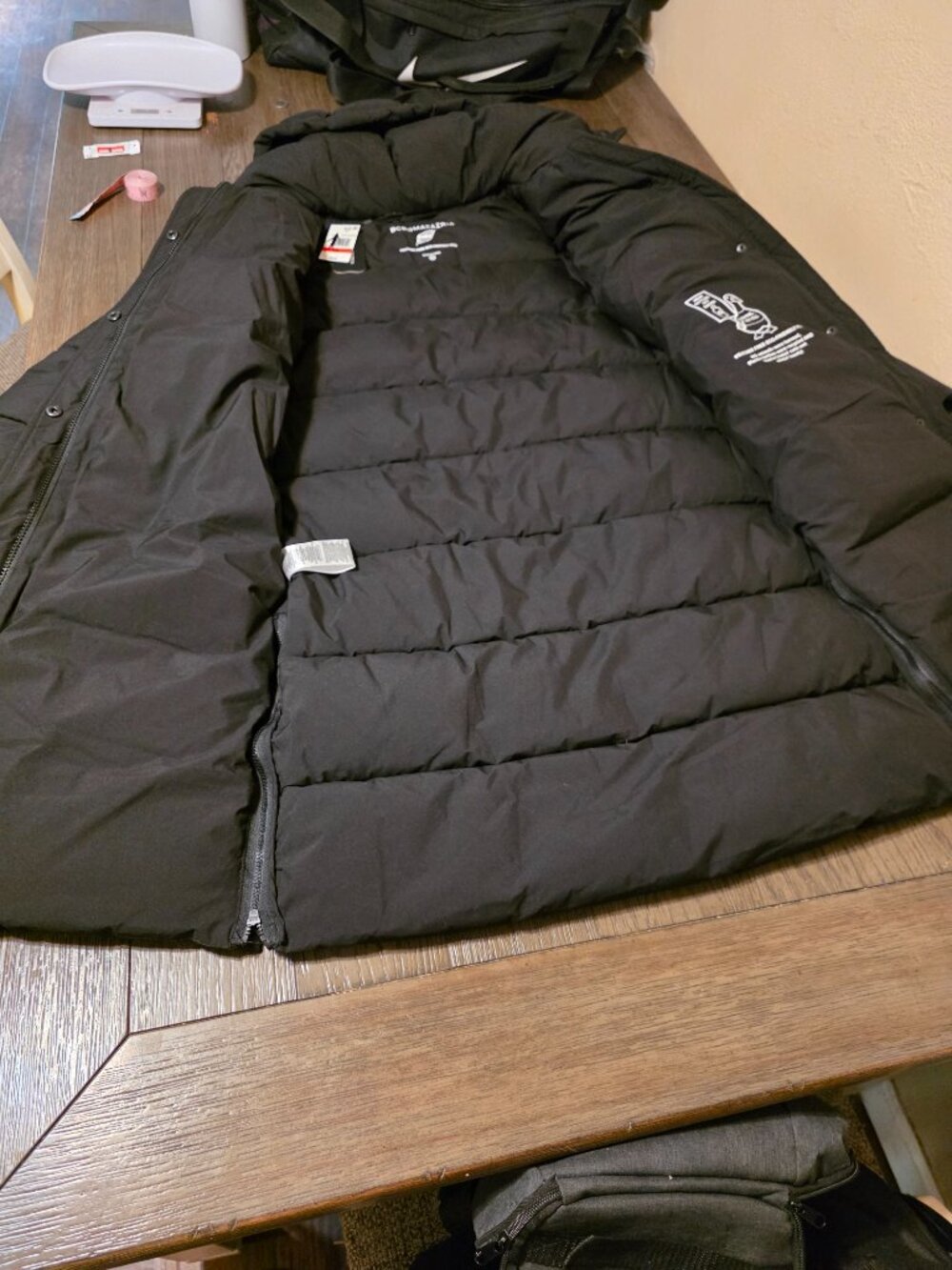 BCBGMAXAZRIA Hooded Collared Puffer Coat NWT Black XS Quilted Winter Jacket - Picture 12 of 16